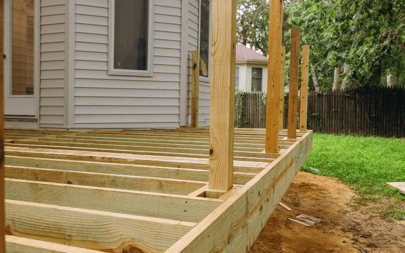 Deck construction example